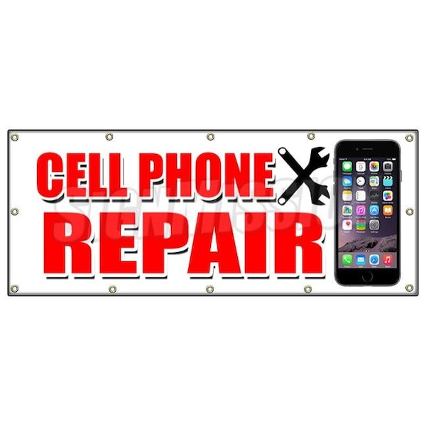 CELL PHONE REPAIR BANNER SIGN apple lg htc samsung all brands iphone